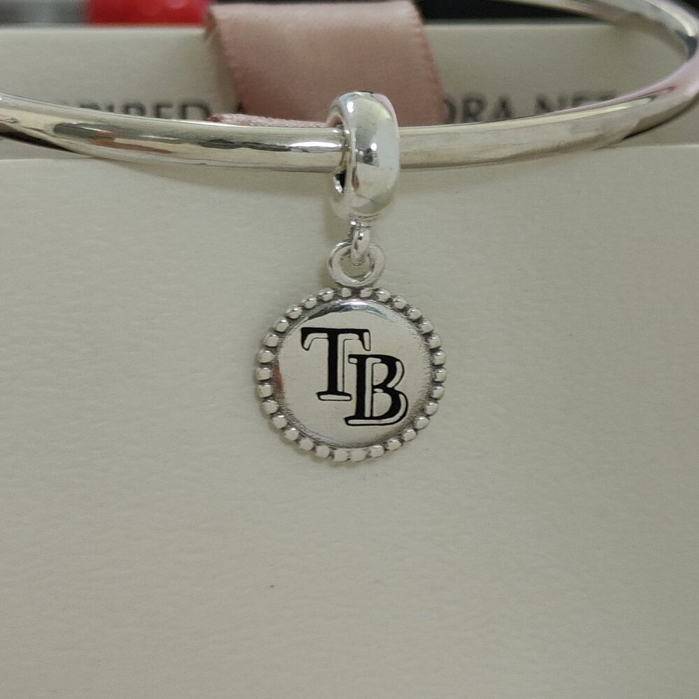 Pandora Tampa Bay Rays Color Exclusive Dangle Charm S925 Silver Pendant with box - Picture 6 of 6